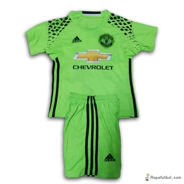 Camiseta Manchester United Replica Segunda Ropa Niños Portero 2016/17 Verde